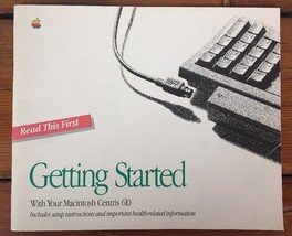 Vtg 1992 Apple Computer Mac Macintosh Centris 610 Owner User Set Up Guid... - $125.00