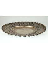 Large Silver Tray with Hand-Chased Repousse Design 40 Oz Nice! - $48,020.64 MXN