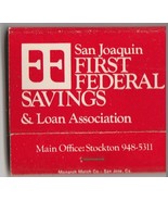 San Joaquin First Federal Savings &amp; Loan Association ~ Vtg Strike on Mat... - $109.94 MXN