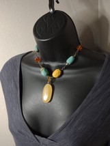 Silpada Colorful Heavy Stone Necklace 17.5 Inches Long  - £39.87 GBP