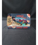 Vintage Tin Space Gun Toy In Original Package Unused Litho Atomic Era Ja... - $93.25