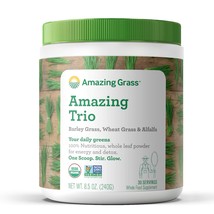 Amazing Grass Greens Trio: Greens Powder with Wheatgrass, Alfalfa, &amp; Barley Gras - £33.56 GBP