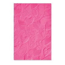 Sizzix 3-D Textured Impressions Embossing Folder Mark Making Hearts by Kath Bree - £21.91 GBP