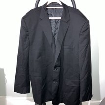 Pronto Uomo Mens Blazer 56r Black Wool 2 Btn Sport Coat Jacket - £26.51 GBP