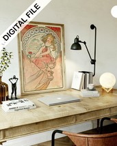Alfons Mucha  illustration La peinture - digital file - high quality images - $6.83