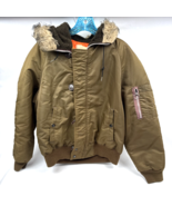Vintage Military MA-1 Bomber Flight Flyer’s Man Jacket Medium Faux Fur H... - $1,029.60 MXN