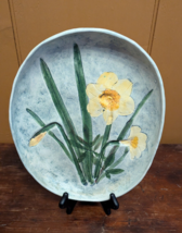 VTG Salt Marsh Pottery Clay Bowl Wall Art Daffodil Artisan Signed Handma... - £21.67 GBP