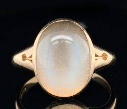 10k Rose Gold 5 Carat Cat&#39;s Eye Genuine Natural Moonstone Ring 5.75 (#J6579) - £504.07 GBP