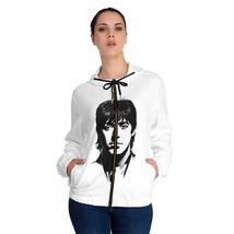 Women&#39;s Beatles Paul McCartney Oversized AOP Full Zip Hoodie (Black or White Dra - £45.35 GBP