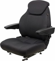 Black Fabric Universal Tractor Seat Fits Case IH John Deere Ford New Holland - £277.35 GBP