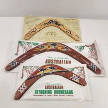 Australian Wood Boomerang Lot of 3 Championship Certified New in Package - $38.69