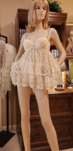 Victorias Secret 36C Sexy Little Things Ivory Lace Babydoll Gown Padded ... - £13.91 GBP