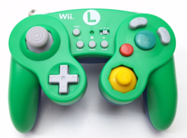 HORI Official Nintendo Wii U Luigi Gamecube Controller WIU-075 Wired Gre... - $24.97