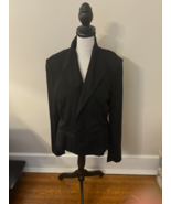 Cabi Style 911 Womens Black Absolute Ponte Asymmetric Ruffle Blazer Size... - $41.68 CAD