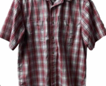 Wrangler Rugged Wear Wrinkle Resist Short Sleeved Shirt Mens Large Red P... - $15.75