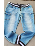 Ranbeeri Jeans Womens 1X Blue Denim Pull On Pants - £18.62 GBP