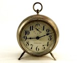 3-Legged Vintage Brass Alarm Clock, New Haven Intermittent, Parts/Repair... - $39.15