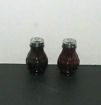 Vintage Avon Set Of Salt Shakers Red Glass - $19.78