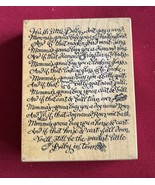 Hush Little Baby Mounted Rubber Stamp By PSX  (1999) 3-5/8”x4.5” - $12.85 CAD