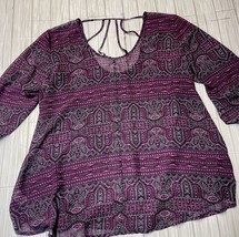 Maurices Purple Sheer Peasant Tunic Top Women’s Size 2 - $7.83