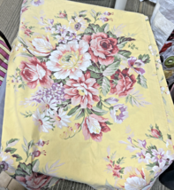 Used Ralph Lauren Homemade Curtain Panel Yellow Background 35&quot; W x 67.5&quot;... - $19.31