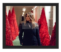 First Lady Melania Trump At The White House Christmas 2018 8X10 Framed Photo - $24.99