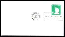 1968 US FDC Cover - SC# U551 Head of Statue Of Liberty, New York, NY H18 - £2.36 GBP