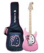 Fishbone PINK Guitar 2024 Pink Hello kitty With fishbone gig bag, Strap, Picks - $279.00