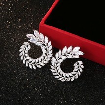 2021 design Geometric Big Round Stud Earrings For Women Crystal Luxury earrings - £7.29 GBP