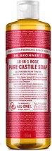 Dr. Bronner&#39;s Organic Pure Castile Liquid Soap, Rose, 16 oz - £34.36 GBP