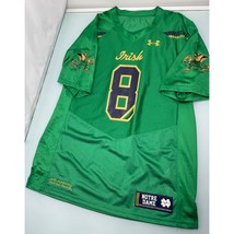 Under Armour Notre Dame Men Jersey Shirt Green #8 Fighting Irish NCAA Me... - $39.57