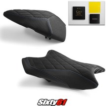 Kawasaki ZX6R Seat Covers with Gel 2019-2023 Black Blue Luimoto Tec-Grip Suede - £322.54 GBP