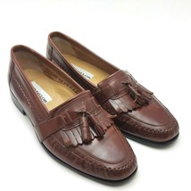 David Taylor Men&#39;s Loafers Sz 9.5 D O&#39;Hare Brown Leather Kiltie Tassel Shoes - £28.04 GBP