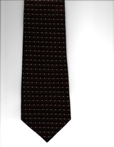 Classic Necktie Brown Dot 100% Woven Polyester #022...NEW - £5.42 GBP