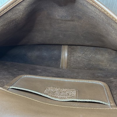 Vtg Coach Briefcase Messenger Bag Full Grain Leather Tobacco Brown 1980s USA Item image 13