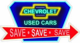 Chevrolet Used Cars Faux Neon Metal Sign - $49.95