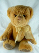Russ Berrie Golden Teddy Bear Plush 16&quot; Stuffed Animal Suede Paws Fully Jointed - $29.69