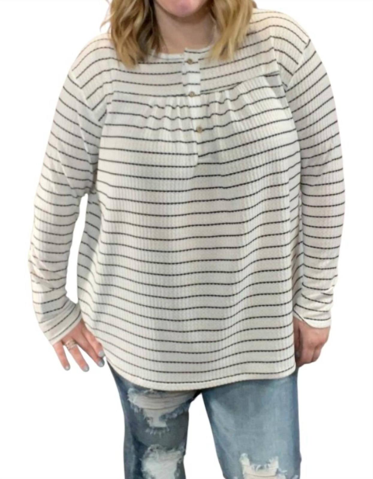 Blakeley Abby Waffle Top White - $37.00