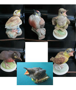 BOEHM CERAMIC BABY BIRDS SCULPTURES FLEDGLING, ROBIN, GOLDFINCH,  CRESTE... - £85.27 GBP