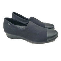 ECCO Soft 7 Slip On Loafer Womens 41 Black Gore-Tex Cap Toe Shoes US Siz... - £47.27 GBP