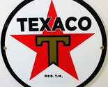 Texaco Gasoline 12&quot; New Round Porcelain Metal Sign - $59.35