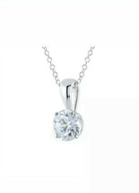 1.ct Simulé Solitaire 14k Plaqué or Blanc Pendentif Diamant Avec 18 &quot; Ch... - $56.06