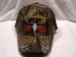 Deer Skull All About The Rack Hunting Baseball Cap ( Camouflage ) - £9.02 GBP