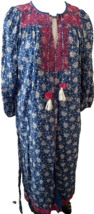 Re-Imagined By J. Crew Tulum Prairie Boho Dress Embroidery Front Split S... - $23.53