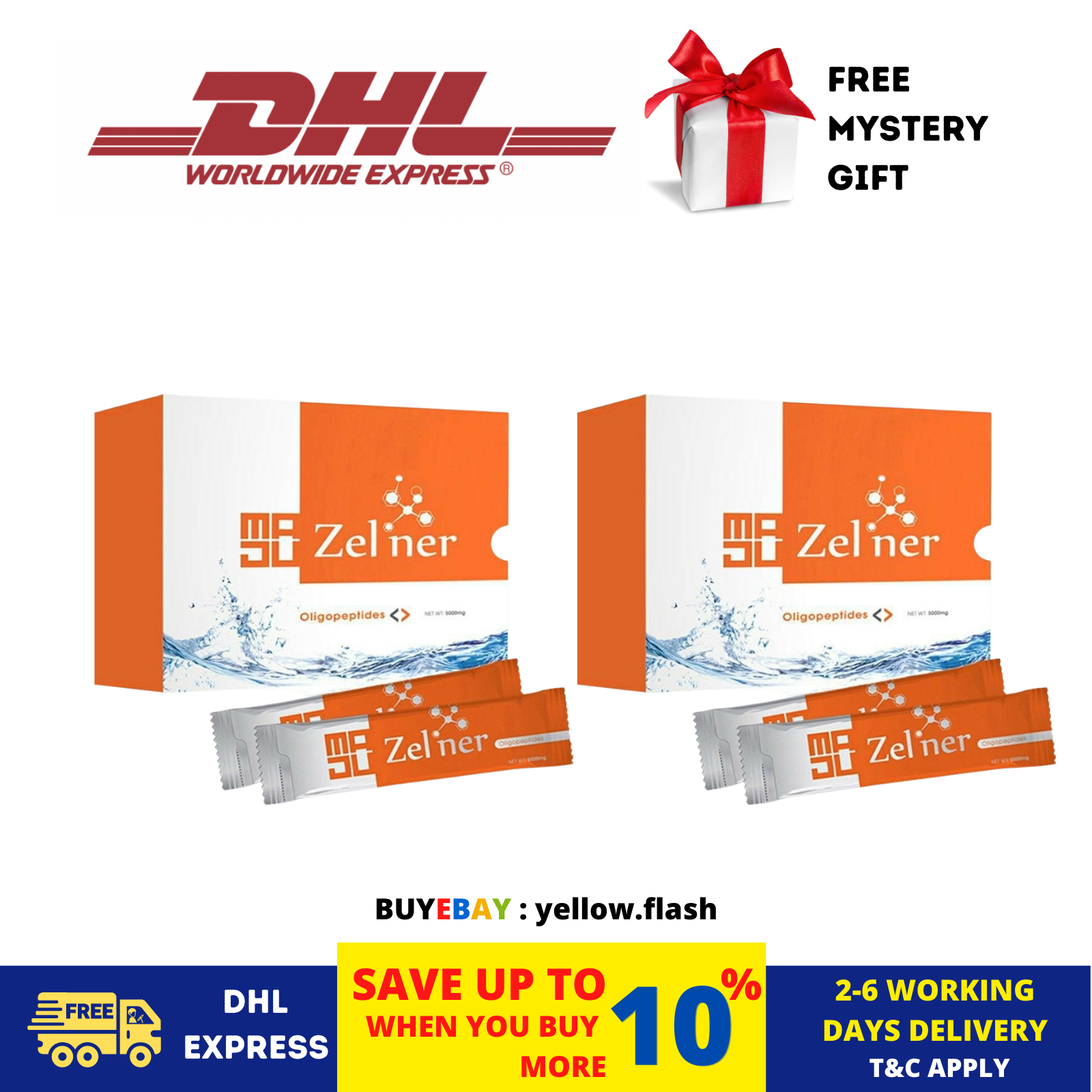 Primary image for 2 Boxes Singapore Magic Life Zelner Oligopeptides 15 sachets DHL EXPRESS SHIP