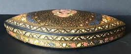 Rare Art Deco, Egyptian Paper Mache, Eye of Horus, Trinket/Jewelry Box Handmade - £125.71 GBP