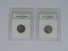 Lot Pack of 2 Coins Indian Head Buffalo Nickel 1913 - 1938 Slabbed Certified INB - £9.66 GBP