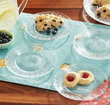 The Pioneer Woman Cassie Clear 6.35&quot; Embossed Appetizer Plate Set of 4 Floral - £16.77 GBP