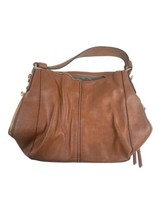 Realer Handbag Purse Hobo Tote Messenger Bag Faux Leather Brown Medium - £14.28 GBP