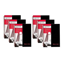 Black n&#39; Red Twin Spiral Hardcover Notebook, Medium, Black/Red, 70 Ruled... - $128.99